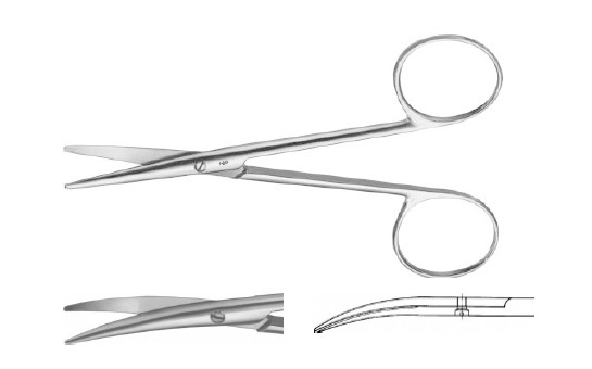 КОТТЛ-КНЕЙПП ПЛАСТ. НОЖИЦІ ВИГНУТ. Т/Т 105MM